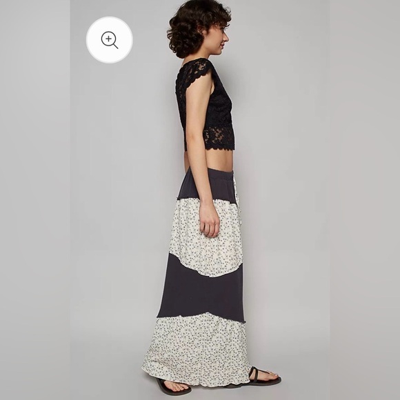 New POl Wide Leg Gauze Pants ~ Black Floral - Picture 2 of 13